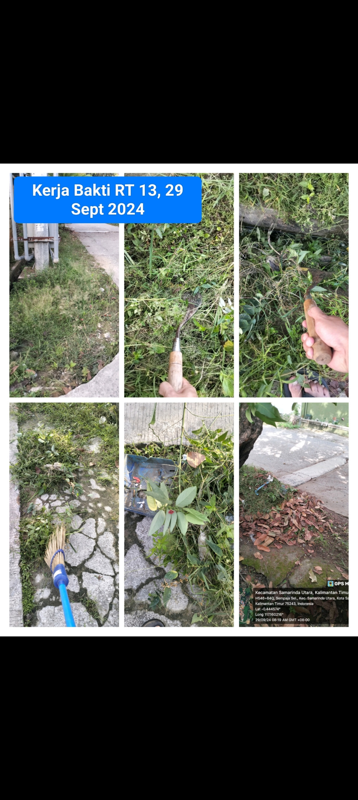 Kerja Bakti pembersihan rumput dan sampah