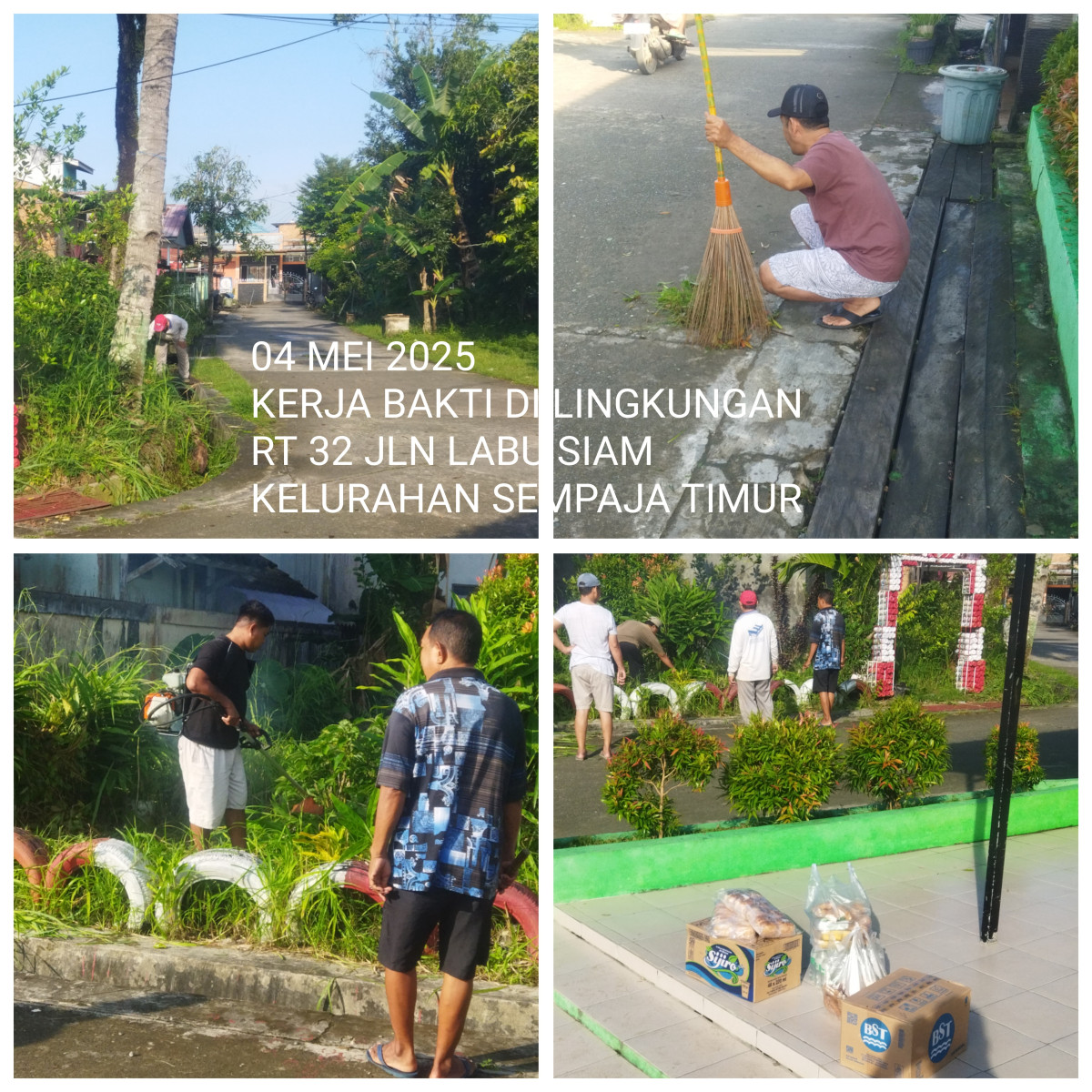 Kerja bakti di lingkungan RT 32