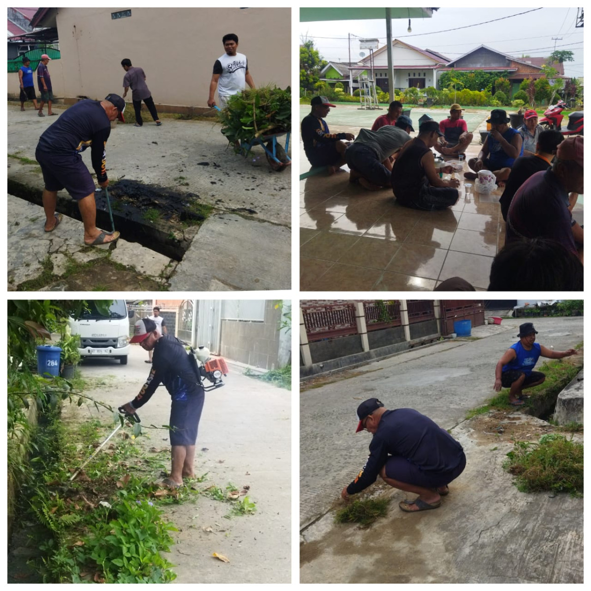 Kerja bakti di lingkungan RT 032 kelurahan Sempaja Timur