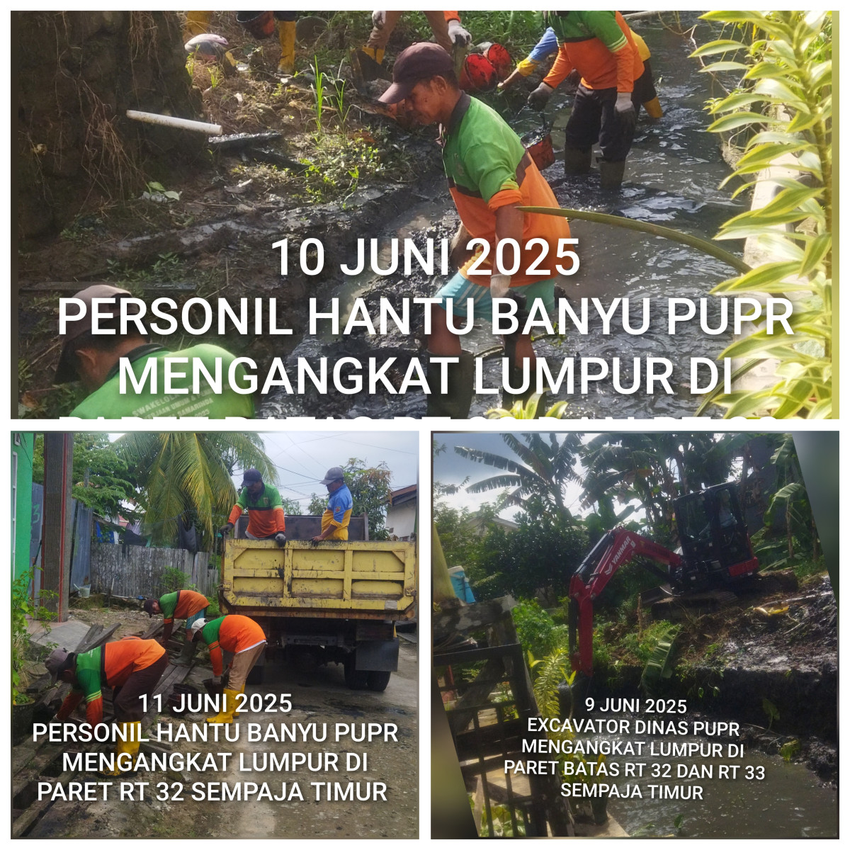 Kerja bakti di lingkungan RT 32 Labu Siam