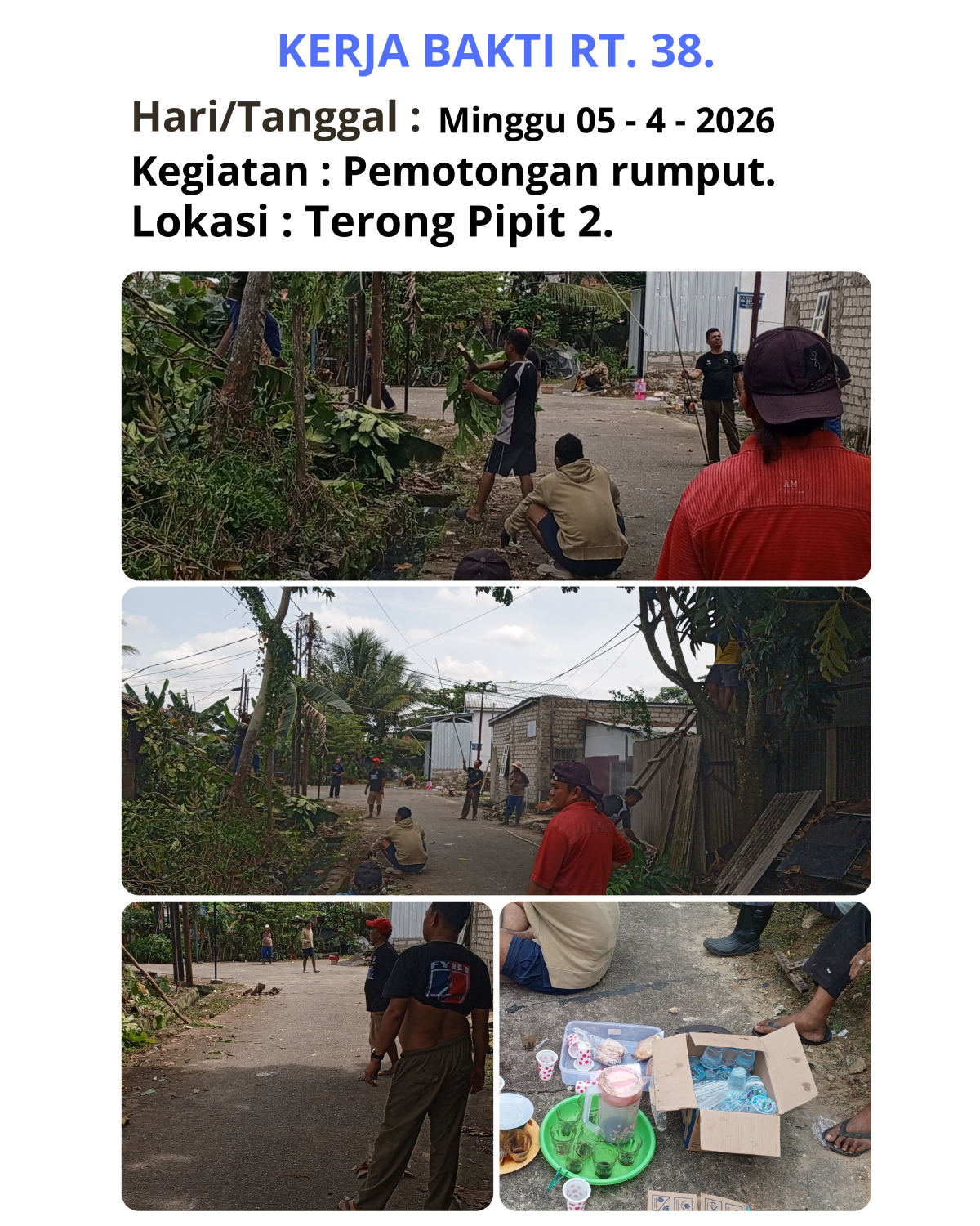 Pemotongan rumput jalan