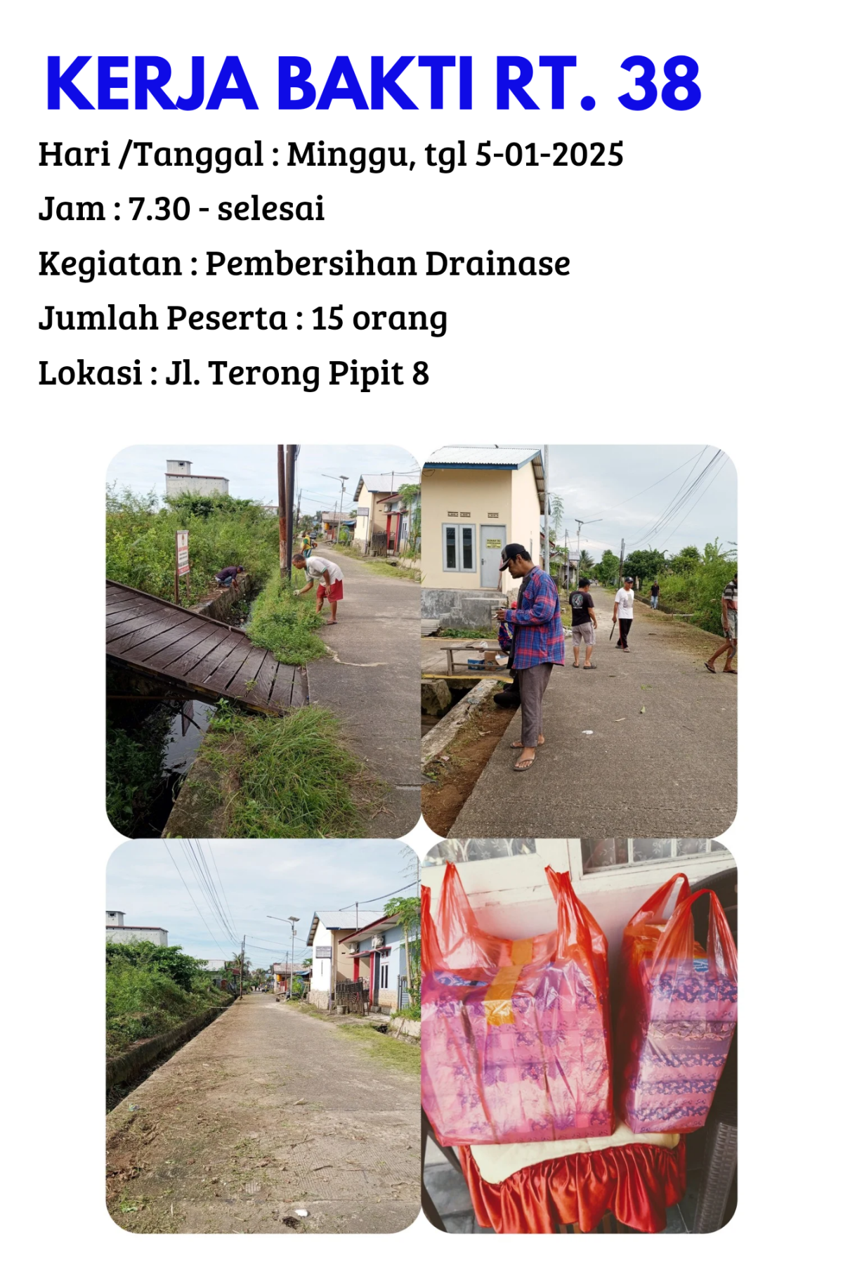 Pembersihan Drainase terong Pipit 8
