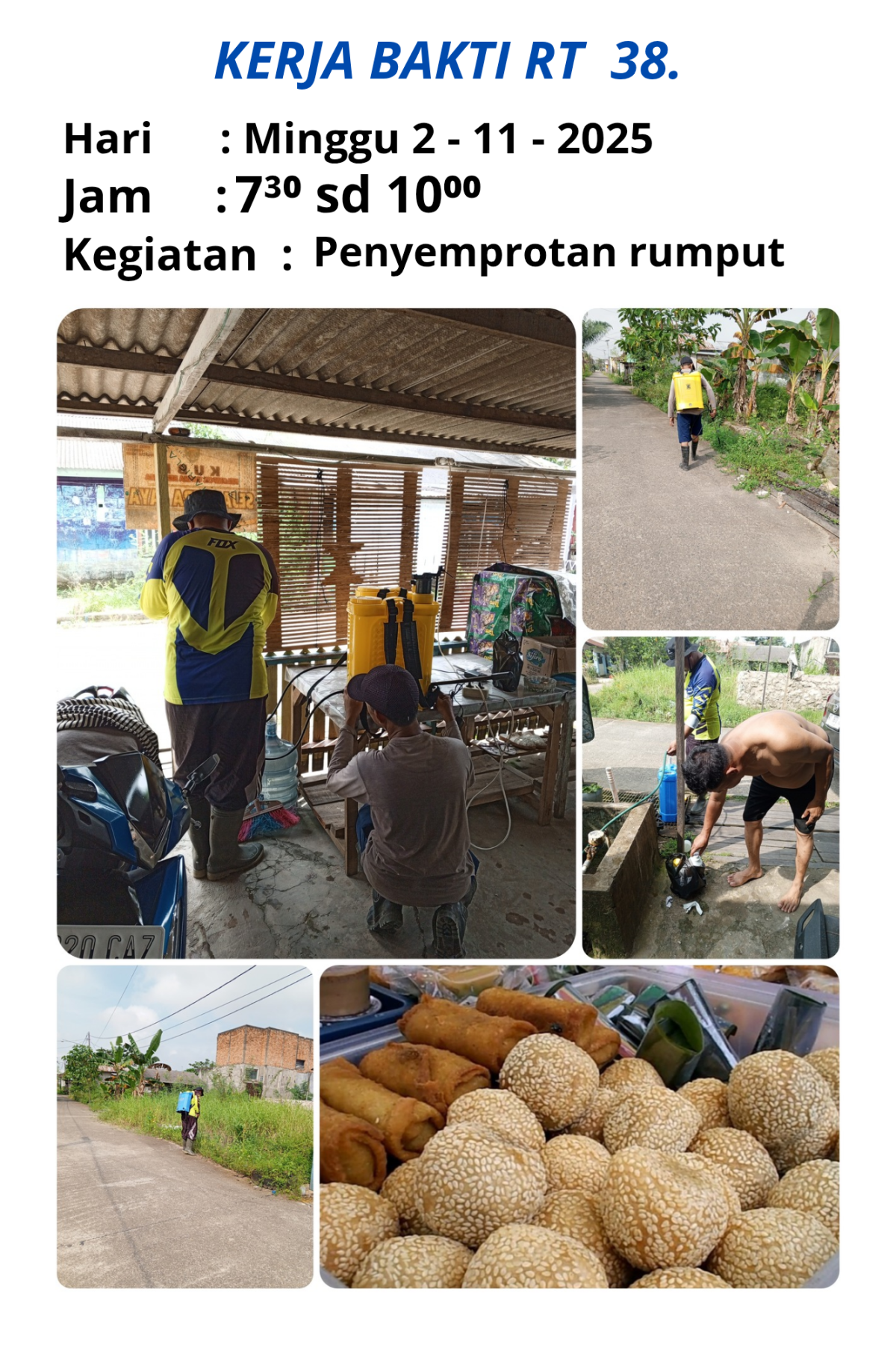 Penyemprotan rumput jalan