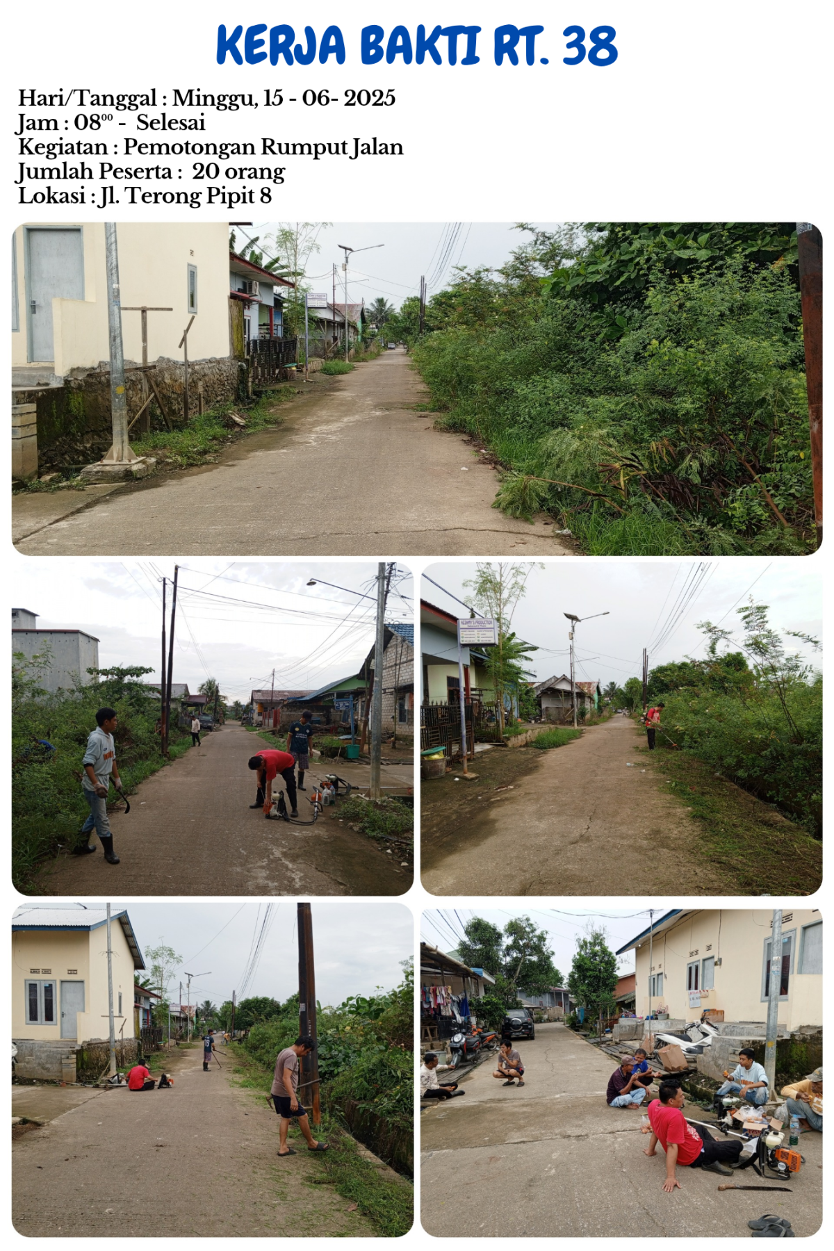 Pemotongan Rumput Jln Terong Pipit 8