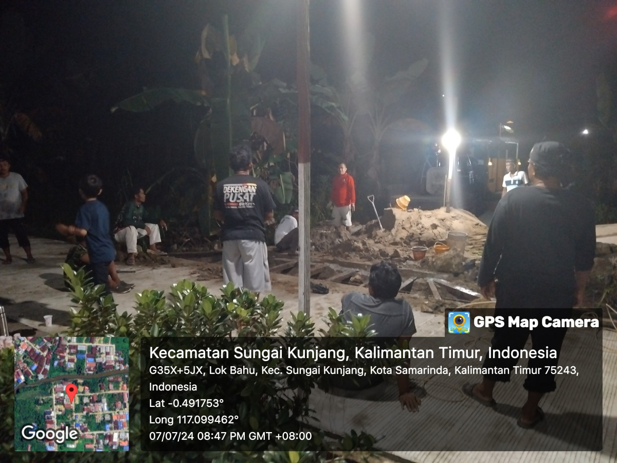 Gotong royong cor jembatan