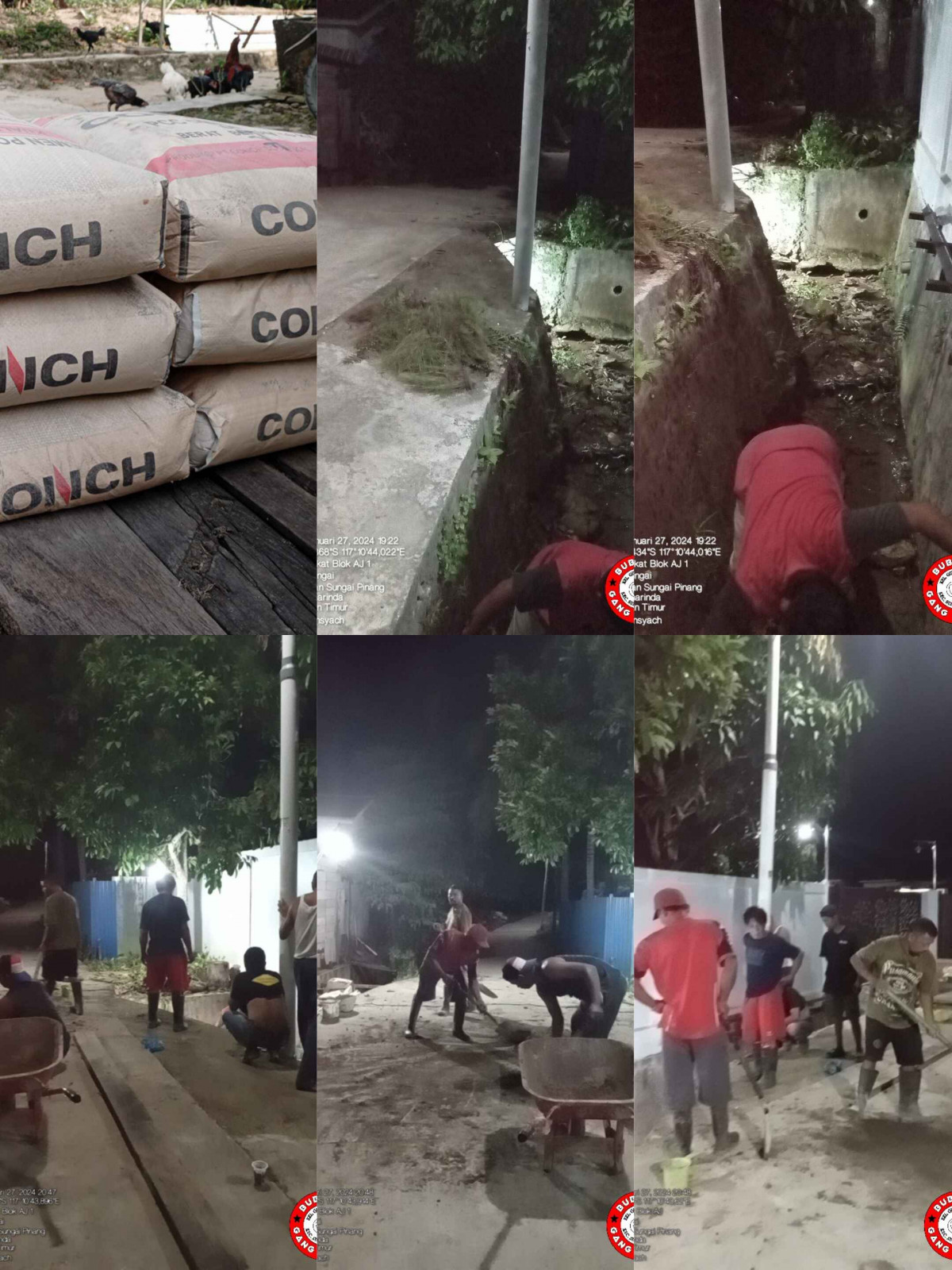 Pengerjaan pondasi jembatan Blok AJ