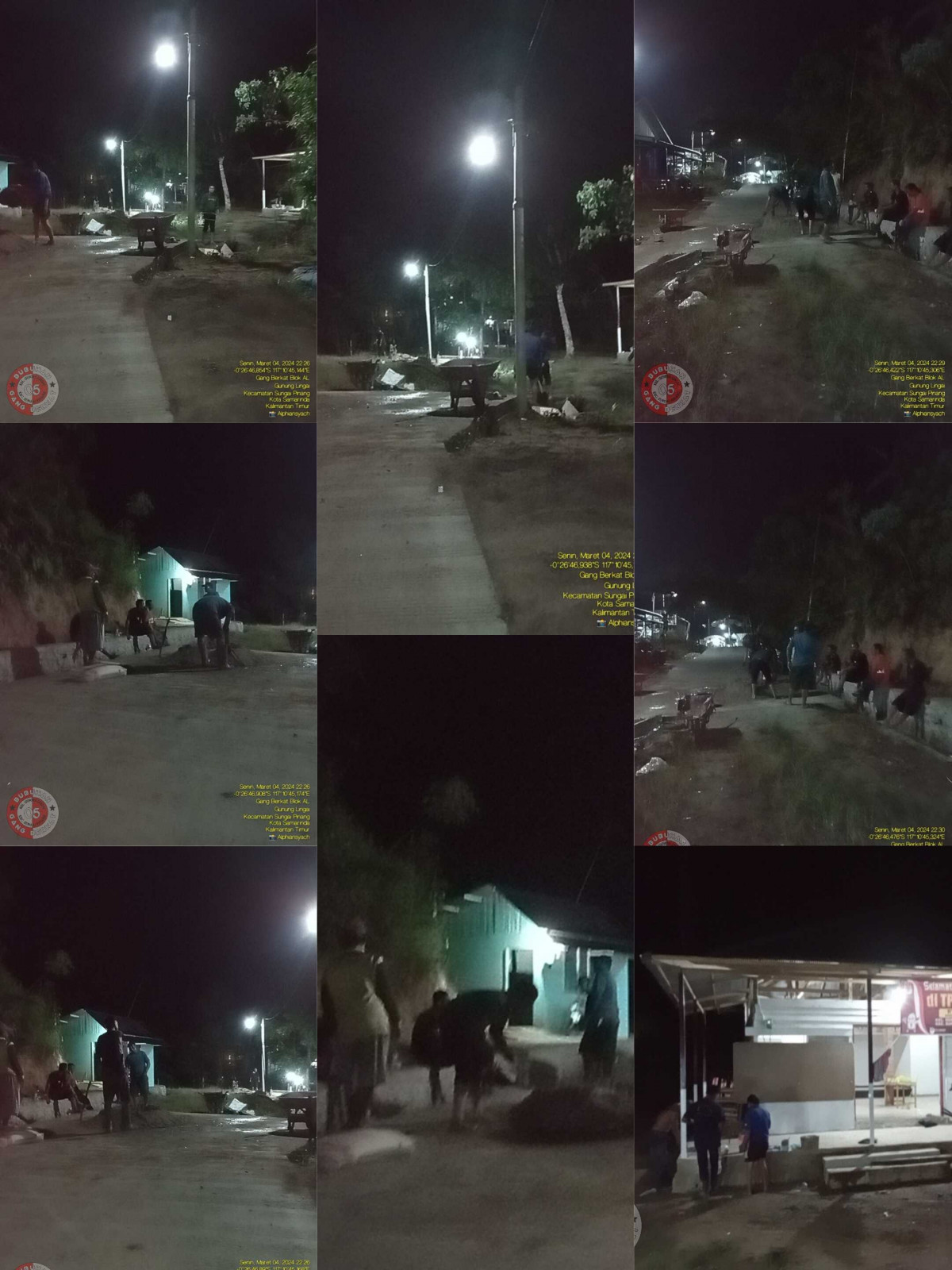 Pembuatan jembatan di Blok AL
