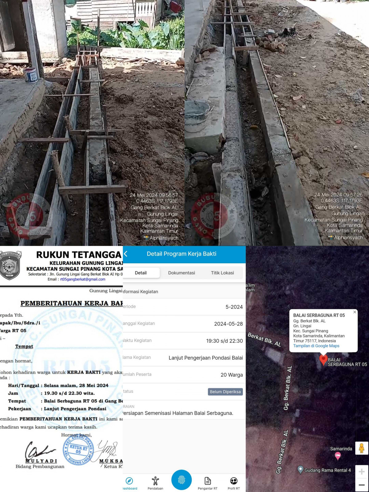 Lanjut Pengerjaan Pondasi Balai