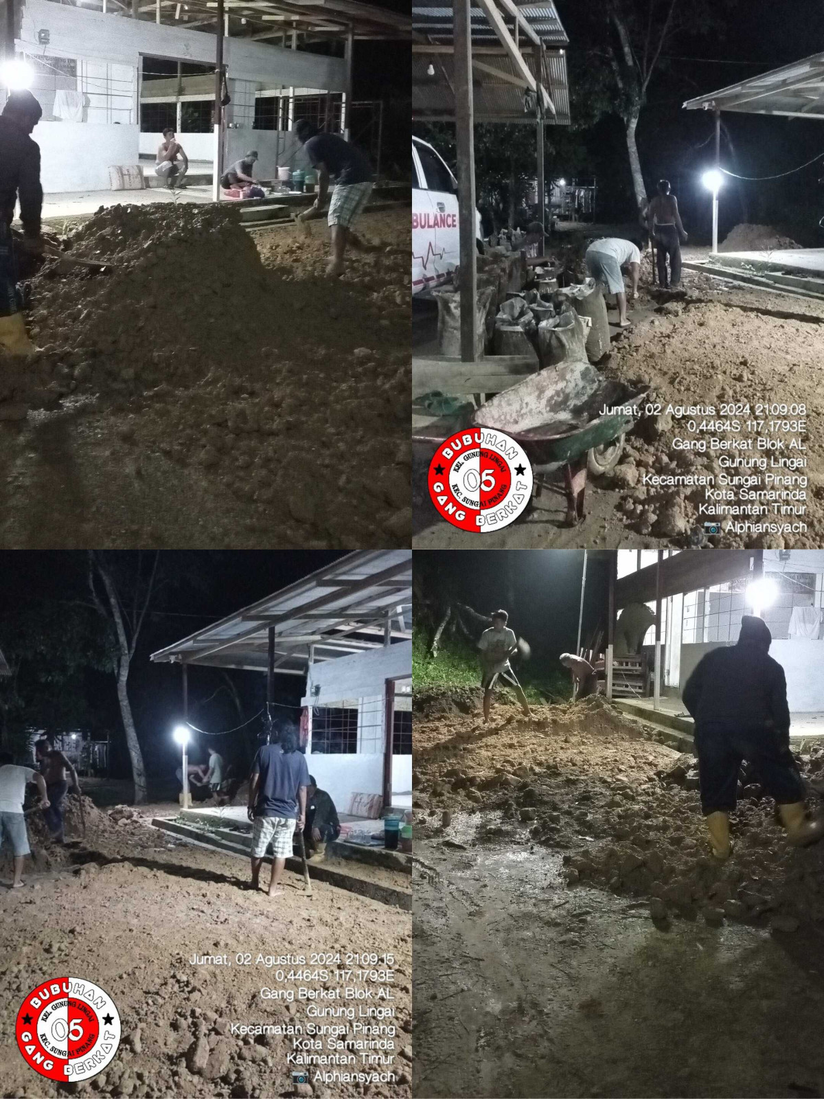 Meratakan tanah urukan