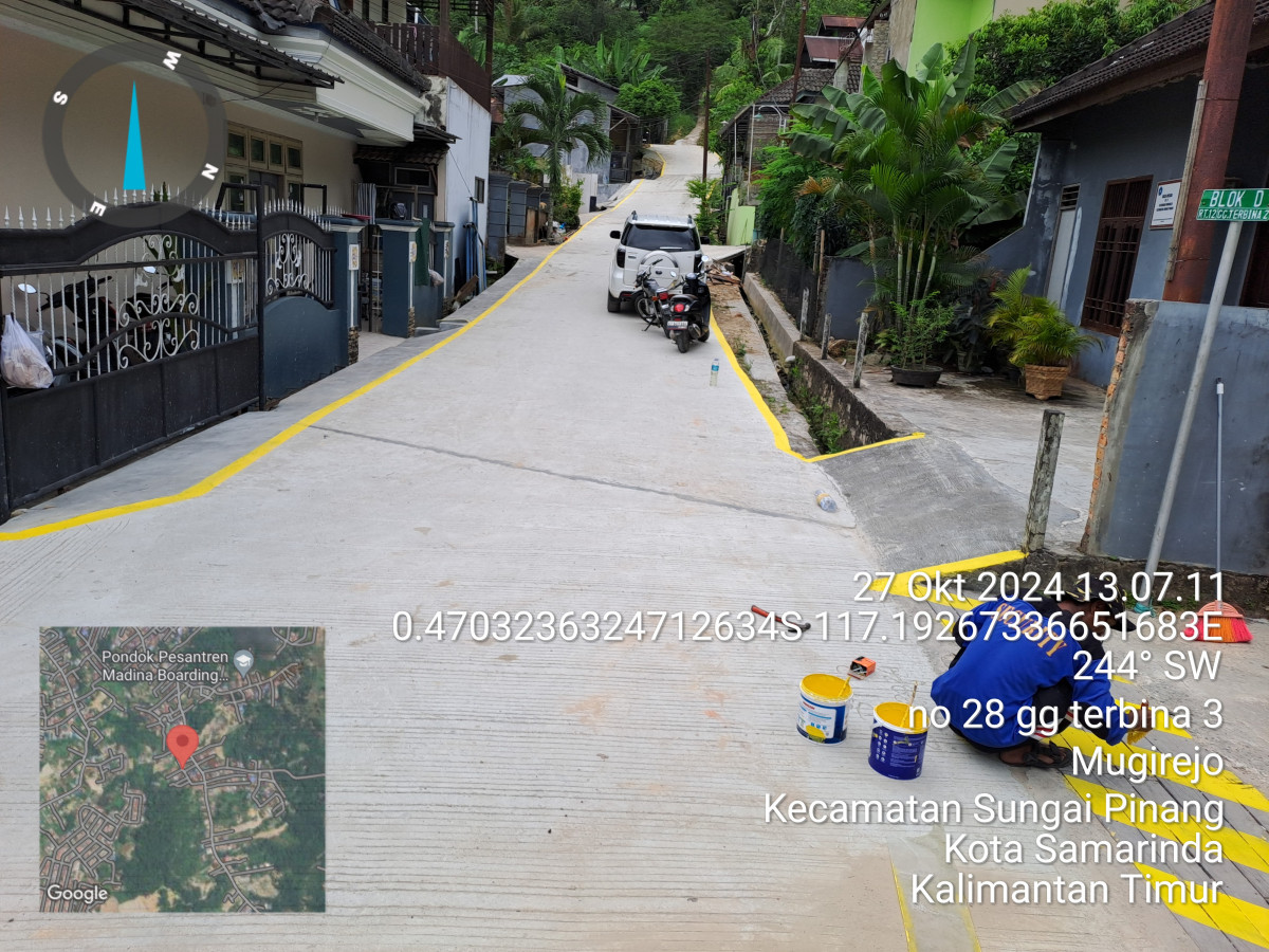Pengecatan marka jalan gang
