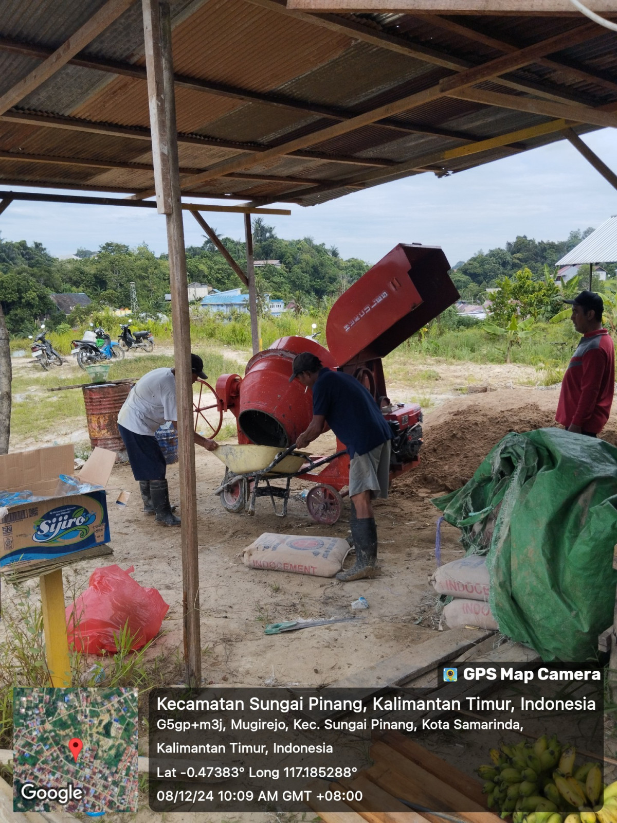 Pengecoran cakar ayam tiang masjid