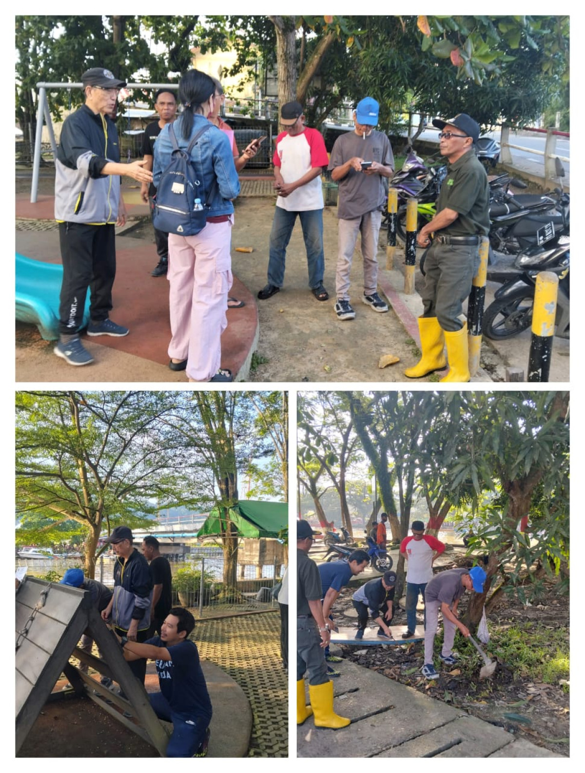gotong royong masal bersama walikota pungut sampah