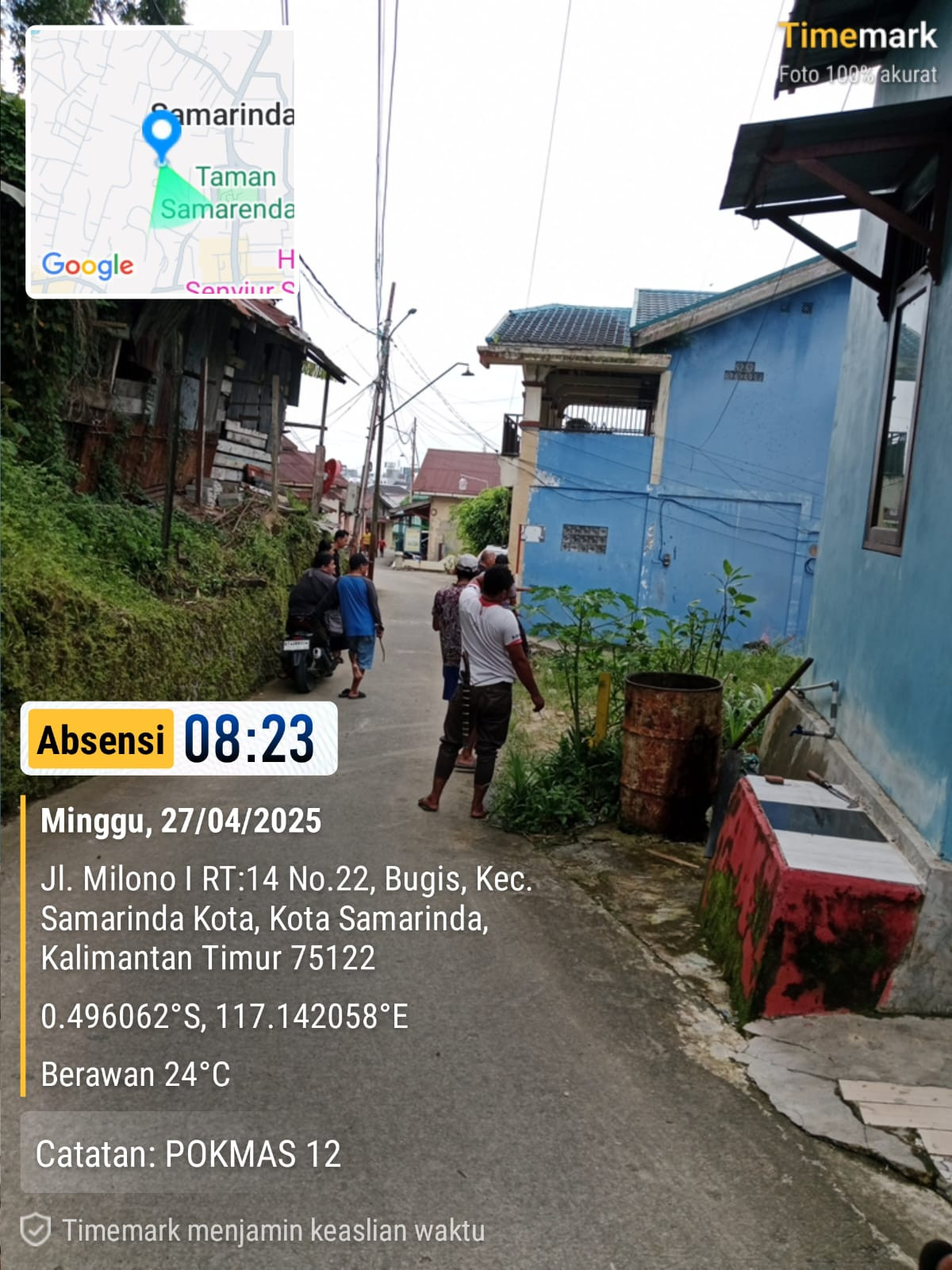 Kerja bakti jln. Milono rt. 14