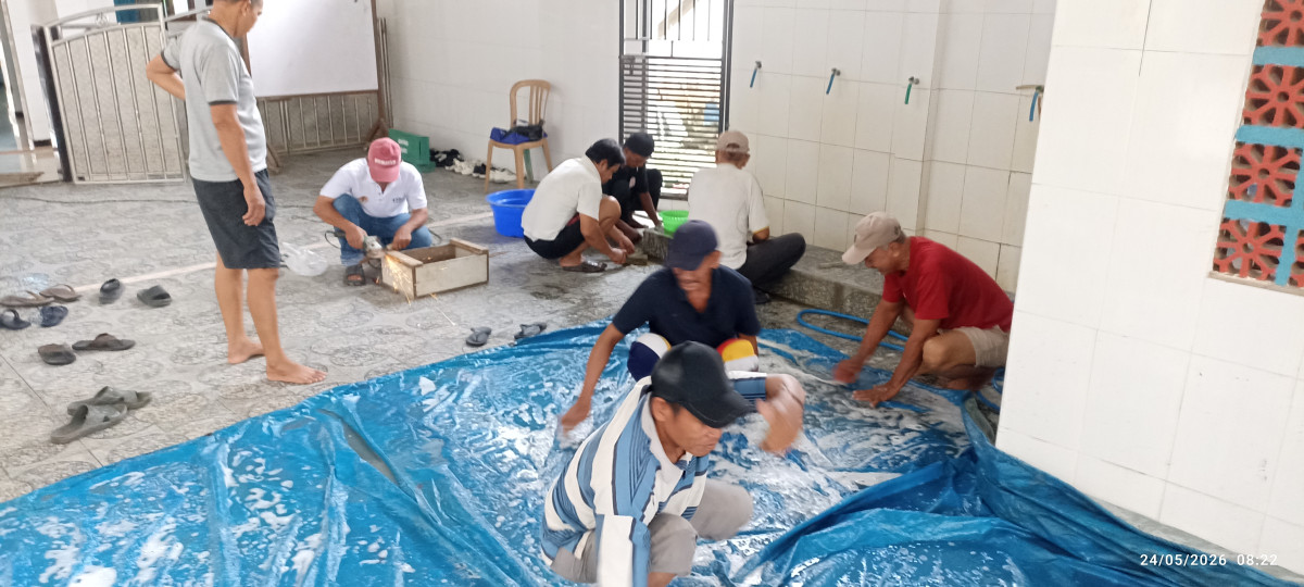 Kegiatan gotong royong persiapan hari Raya idul adha