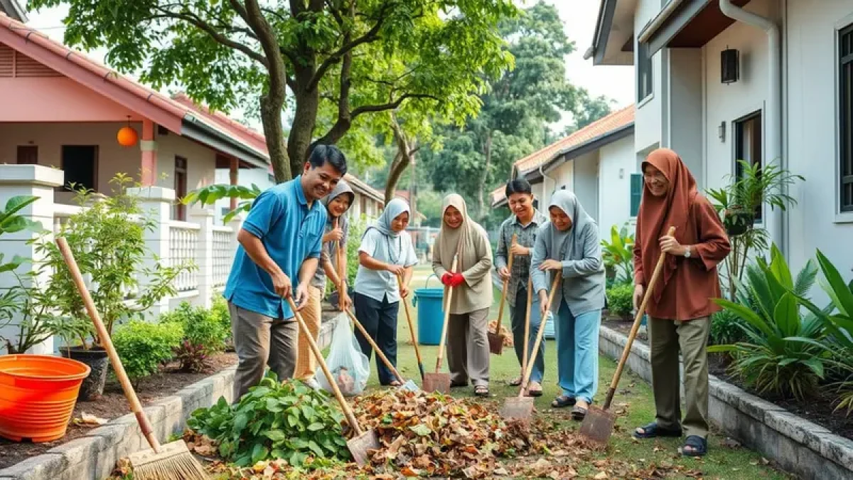 Kerja bakti dalam rangka kemerdekaan RI